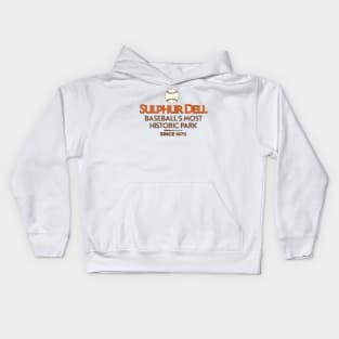 Defunct Sulphur Dell Baseball Stadium Kids Hoodie